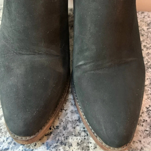 Poppy Barley Nubuck The Heeled Mule Black Suede 7 - Picture 6 of 14